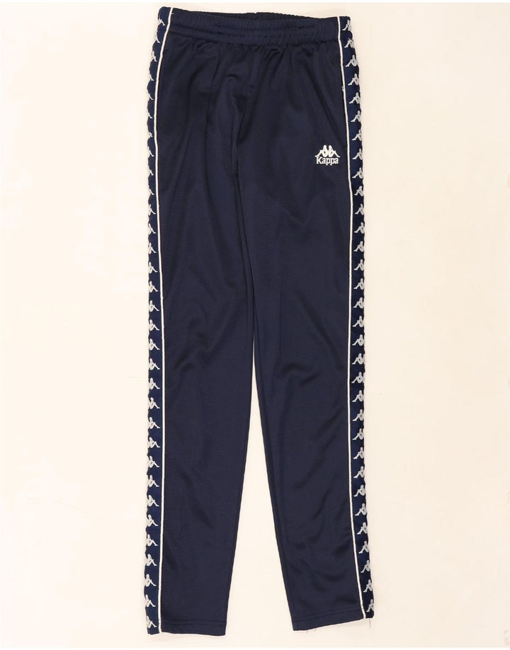 KAPPA Womens Graphic Tracksuit Trousers UK 12 Medium  Navy Blue Polyester Vintage Kappa and Second-Hand Kappa from Messina Hembry 