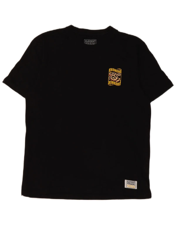 T-shirt grafica da uomo con vestibilità regolare Element, in cotone nero medio
