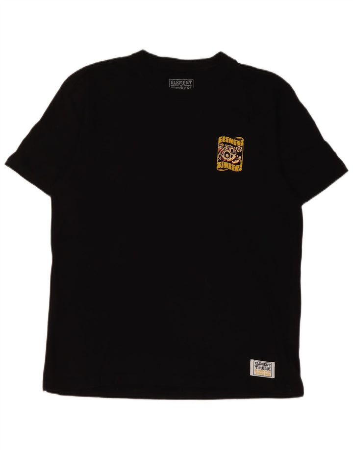T-shirt grafica da uomo con vestibilità regolare Element, in cotone nero medio