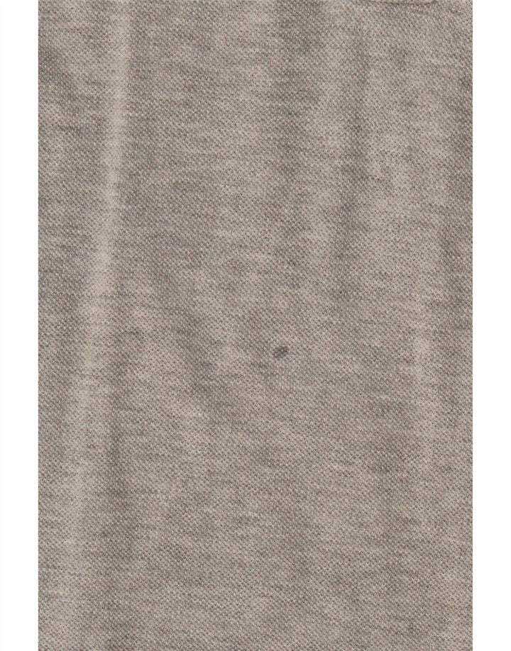 Polo da uomo Tommy Hilfiger in cotone chiazzato grigio medio