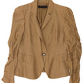 Giacca blazer a 1 bottone da donna Zara UK 12 beige medio