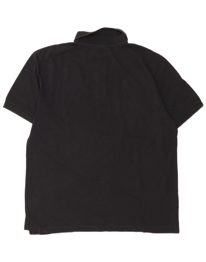 Polo Kappa Uomo Large Nera In Cotone