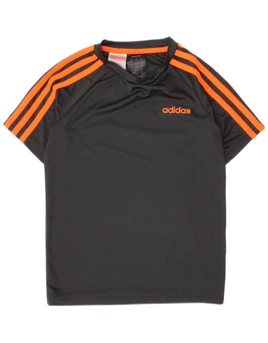 Maglietta Adidas Climalite da ragazzo, 7-8 anni, in poliestere grigio