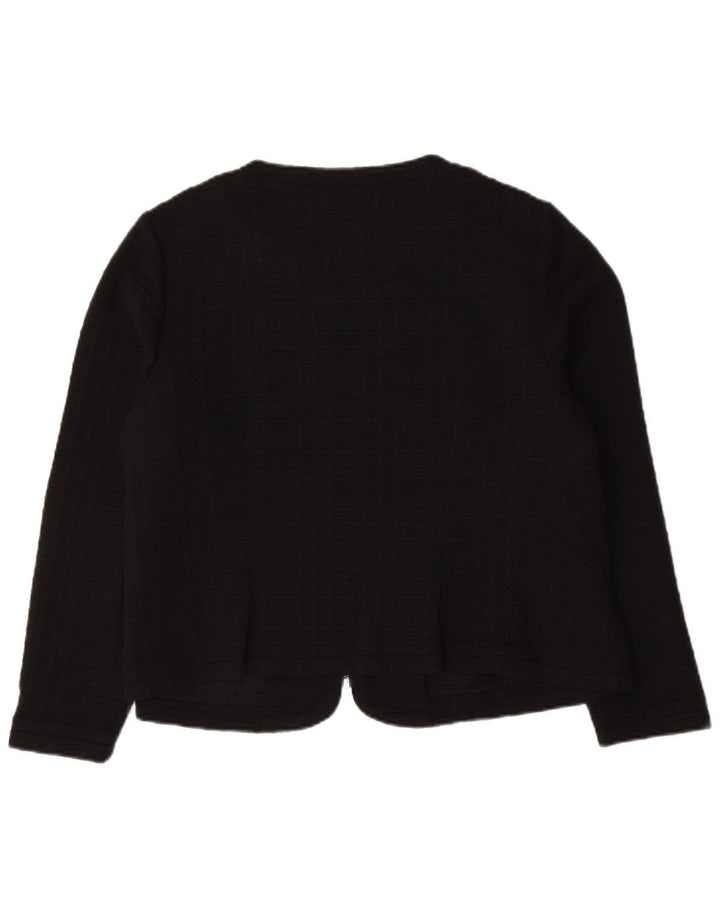 Giacca blazer con zip intera da donna Marks & Spencer UK 22 3XL a quadri neri