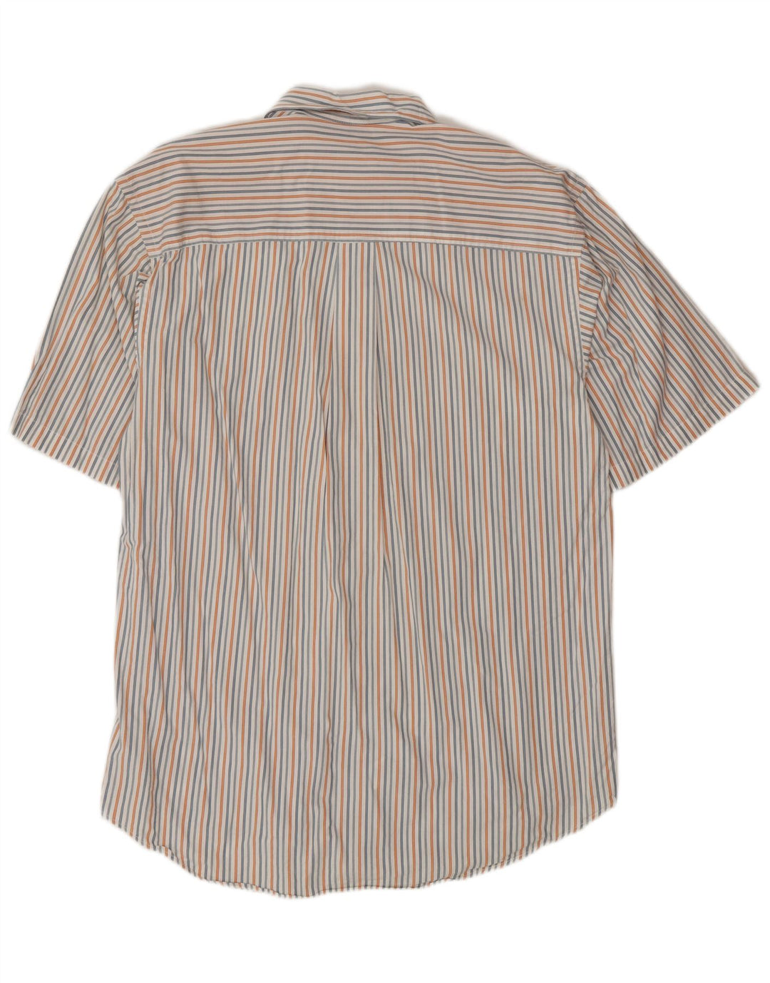 Camicia a maniche corte da uomo Izod in cotone a righe bianche medie