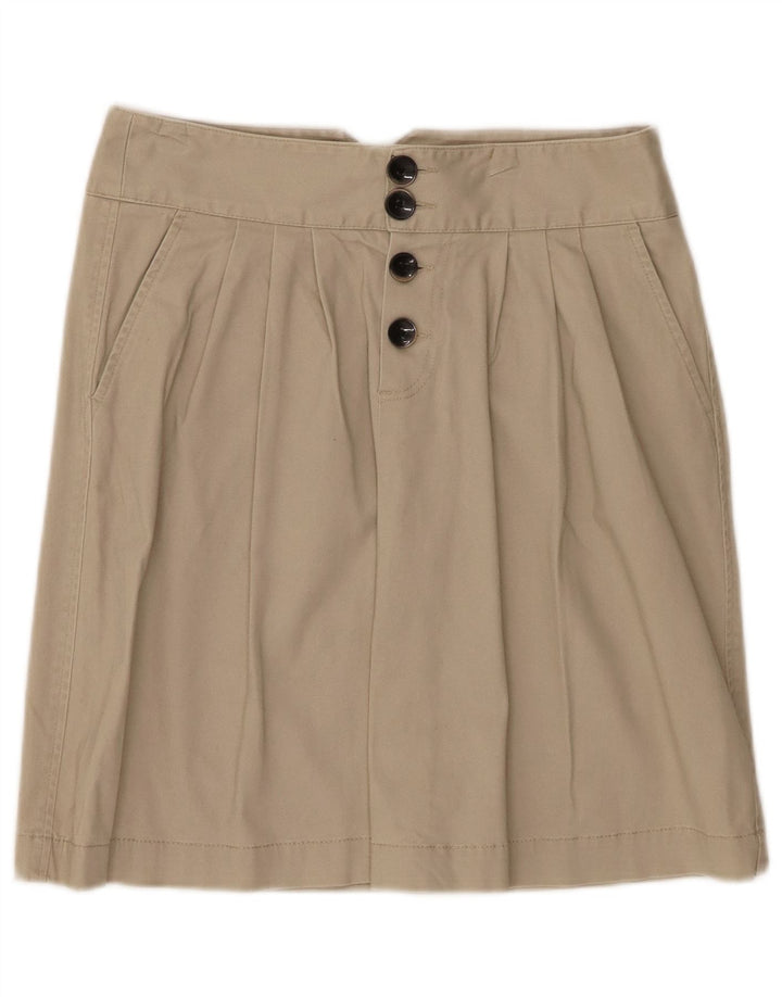 Minigonna Donna BENETTON IT 40 Small W28 Cotone Beige