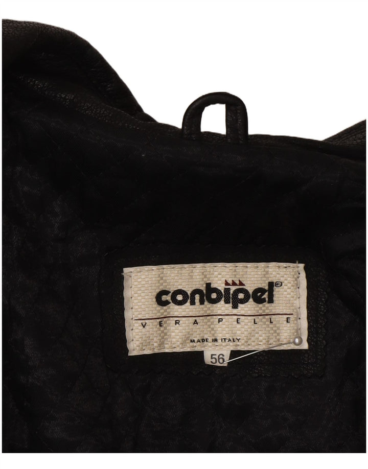 Giacca in Pelle Uomo Conbipel IT 56 2XL Pelle Nera
