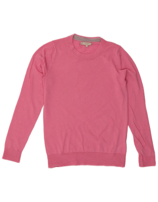Maglione maglione girocollo da donna HOBBS UK 12 Lana rosa medio