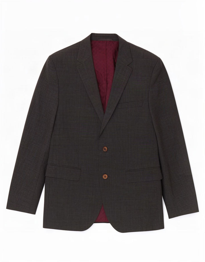 Giacca blazer da uomo a 2 bottoni Hugo Boss EU 48 Lana vergine grigio medio