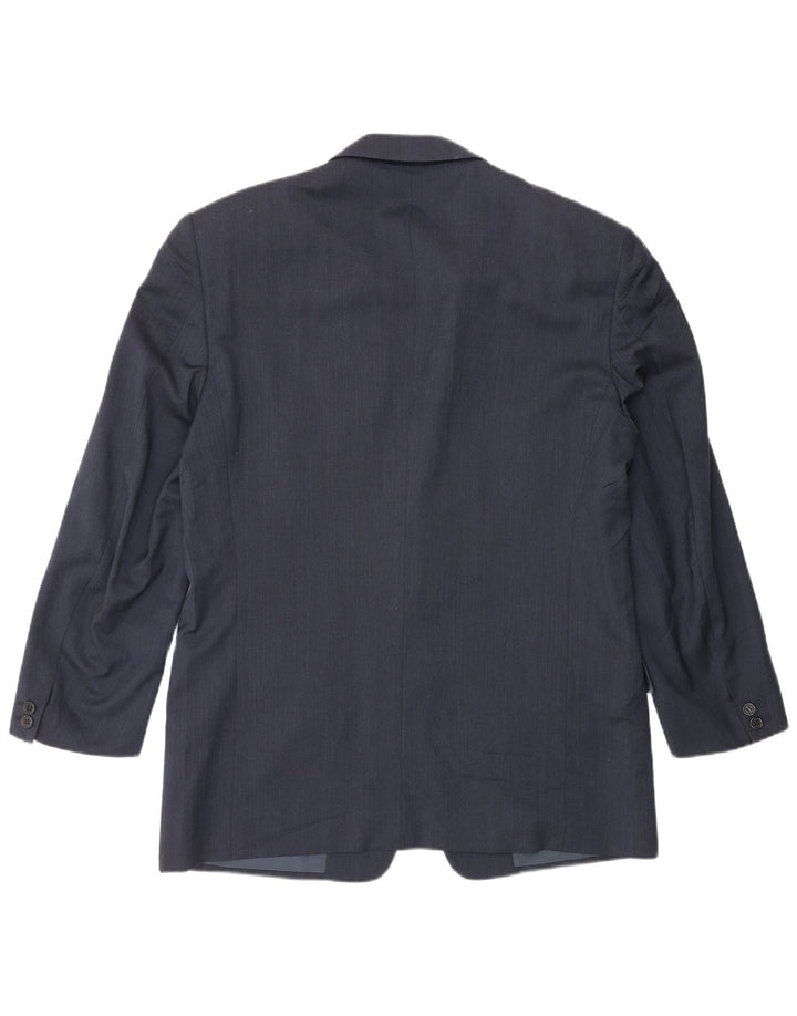Giacca blazer da uomo a 2 bottoni Valentino IT 52 XL Blu Navy in lana vergine
