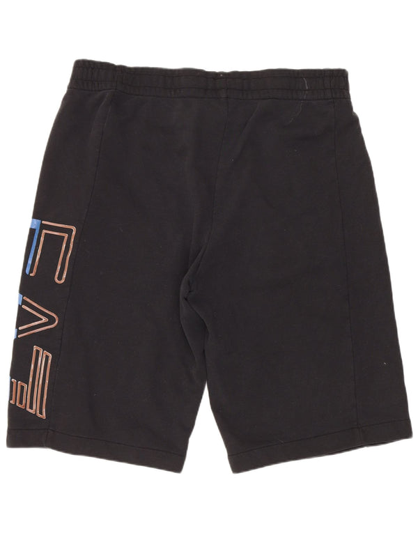 Pantaloncini sportivi grafici da uomo Emporio Armani grandi in cotone nero
