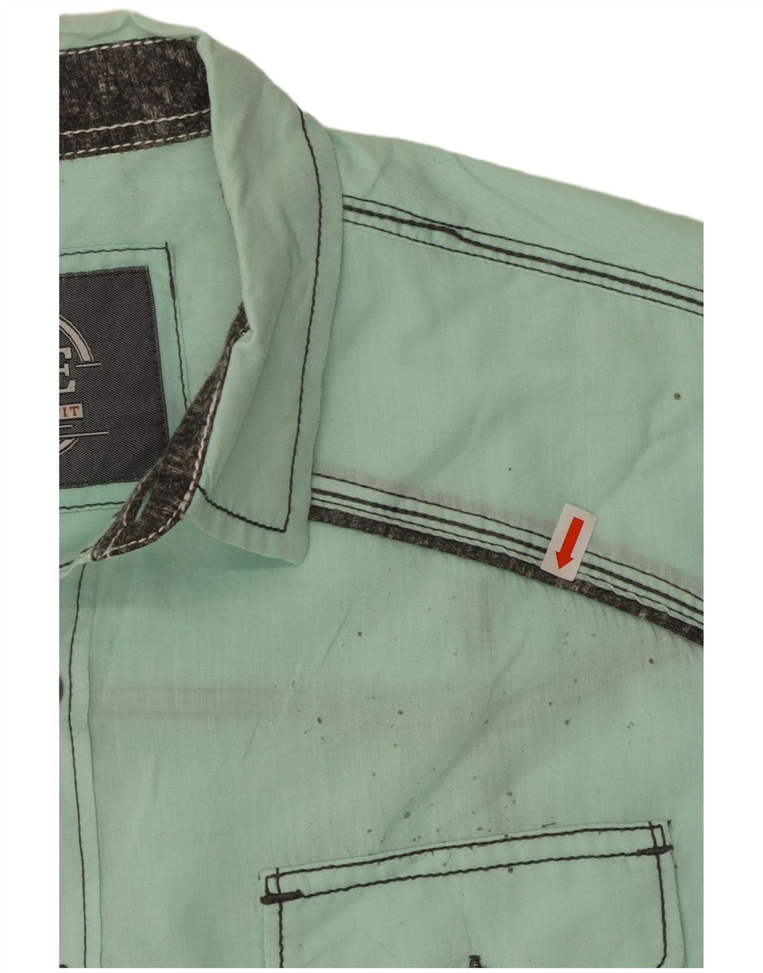 Camicia da uomo BKE vestibilità standard, taglia grande, in cotone verde