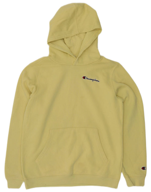 Felpa con cappuccio Champion da bambino 13-14 anni XL in cotone giallo