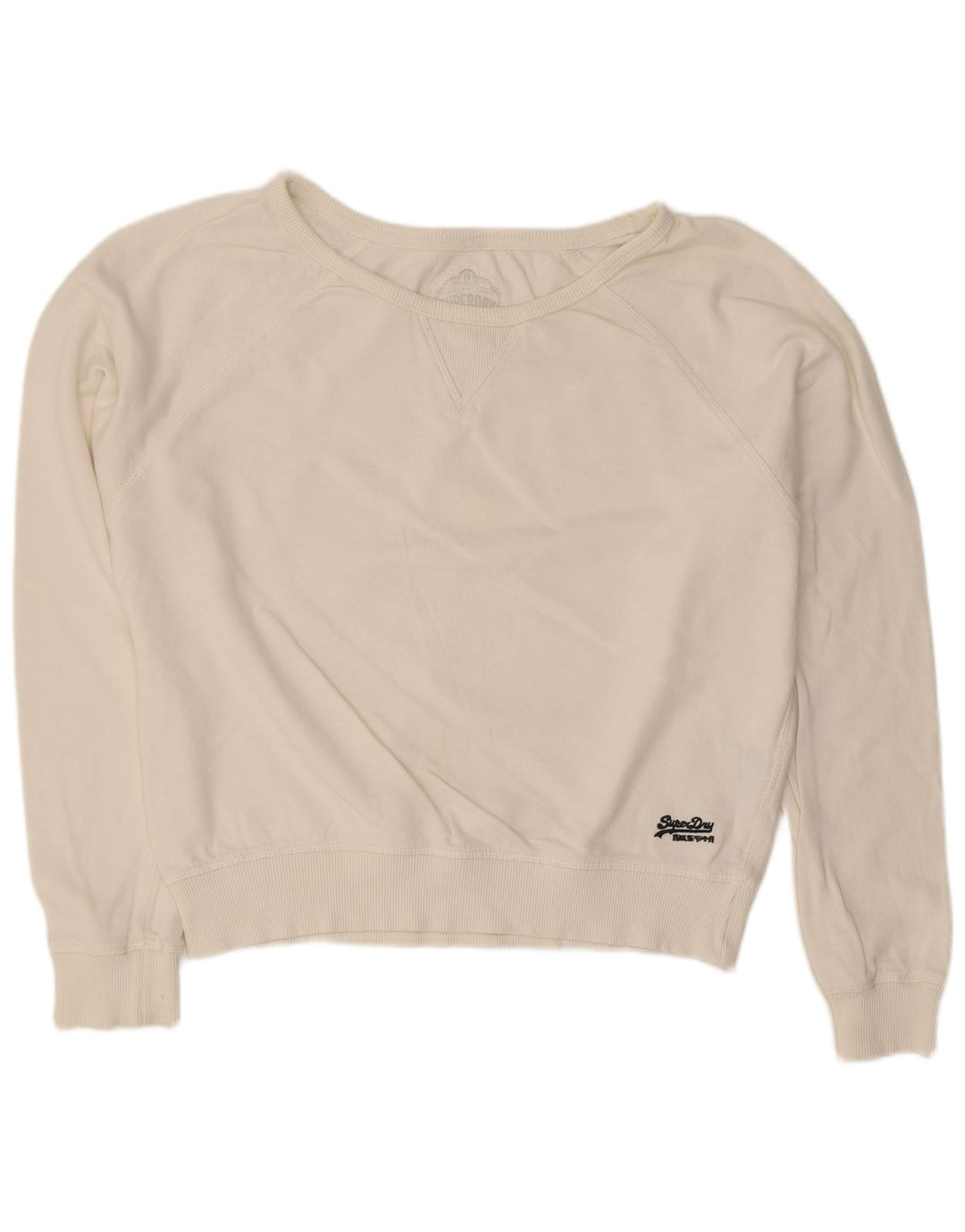 Felpa da donna Superdry Jumper UK 16 Large White Cotton