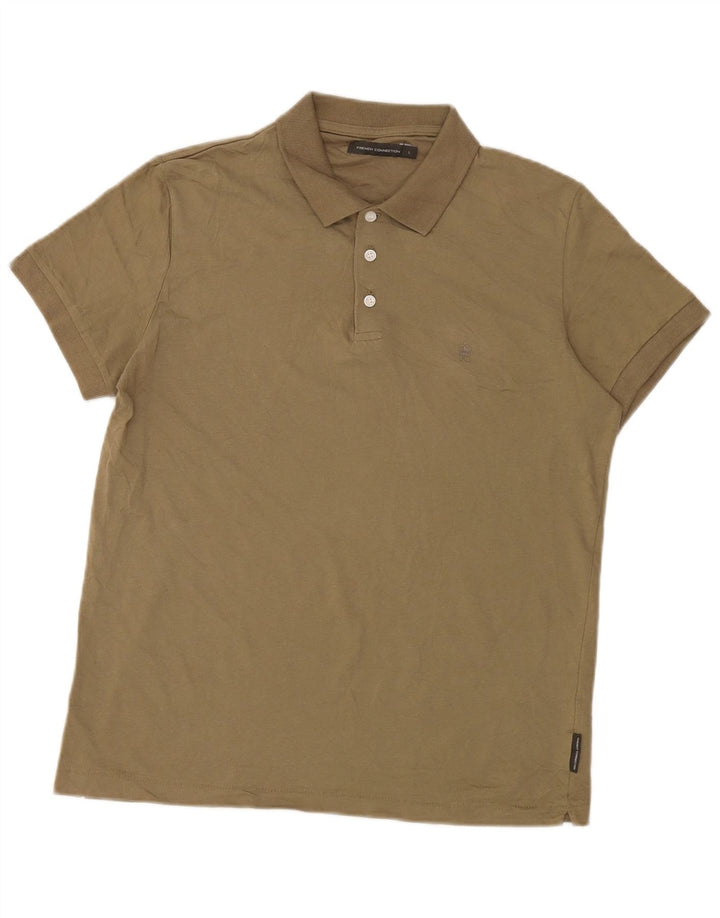 Polo da uomo French Connection grande in cotone kaki
