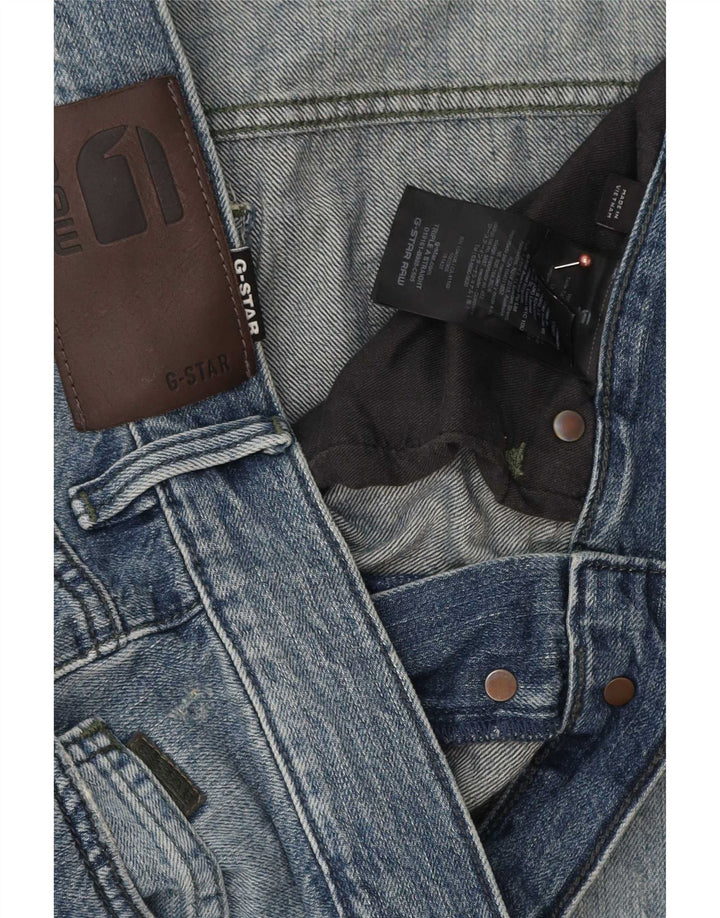 Jeans dritti invecchiati da uomo G-Star W32 L32 cotone blu