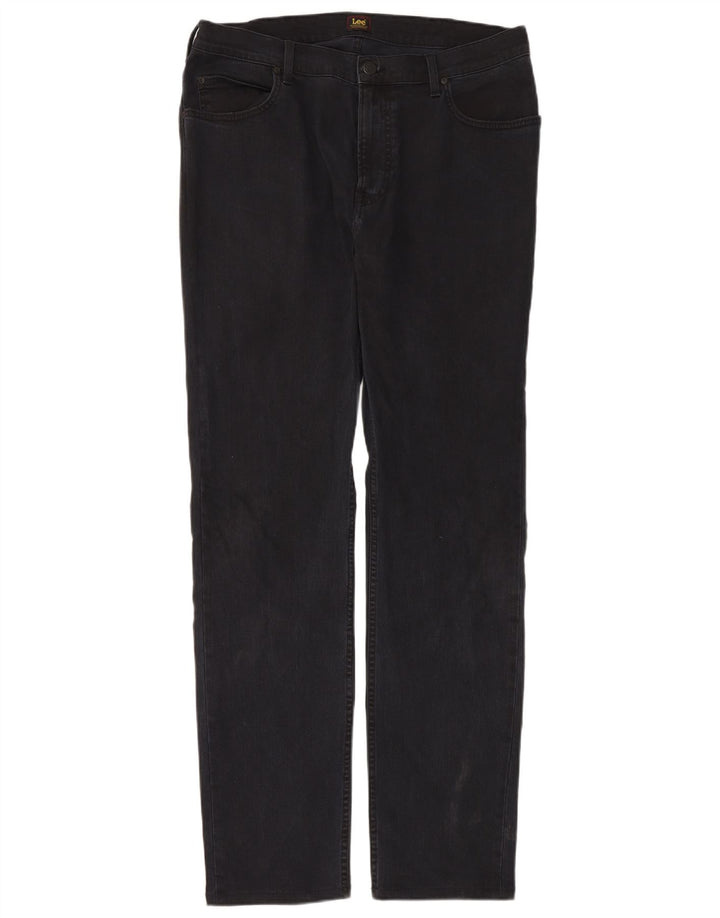 Jeans dritti da uomo Lee Rider W36 L34 cotone nero