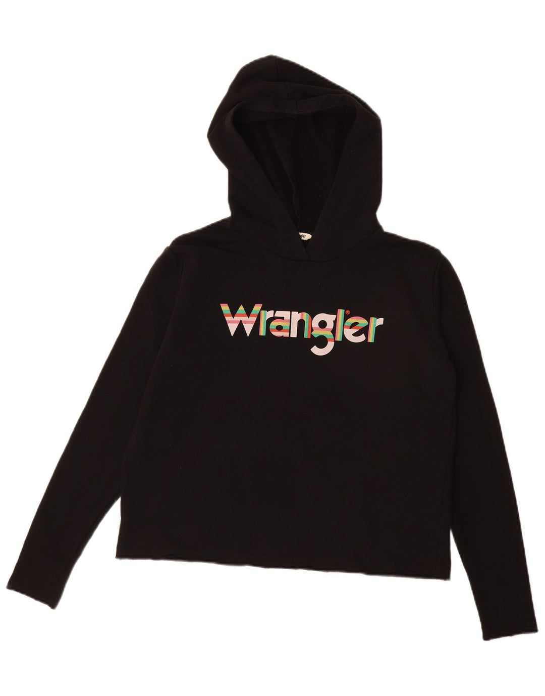 Maglione con cappuccio grafico oversize da donna WRANGLER UK 10 piccolo cotone nero