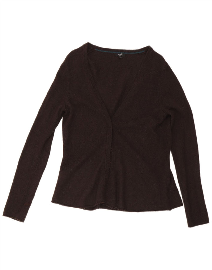 Maglione cardigan da donna Hobbs UK 14 Lana d'agnello marrone medio