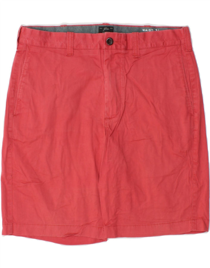 J. CREW Womens Stretch Chino Shorts W31 Medium Red Cotton Vintage J. Crew and Second-Hand J. Crew from Messina Hembry 