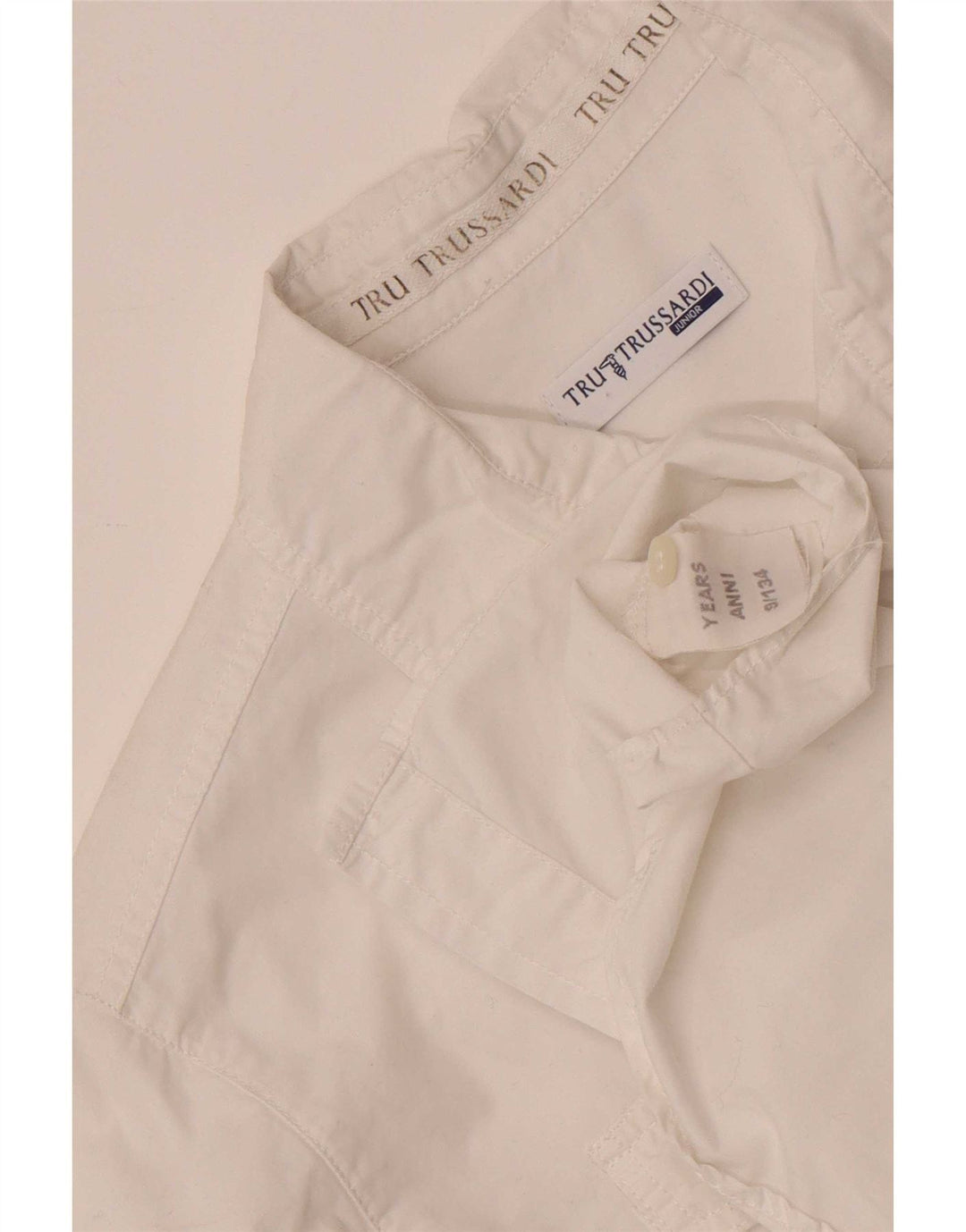 Camicia Grafica Trussardi Bambino 8-9 Anni Cotone Bianco