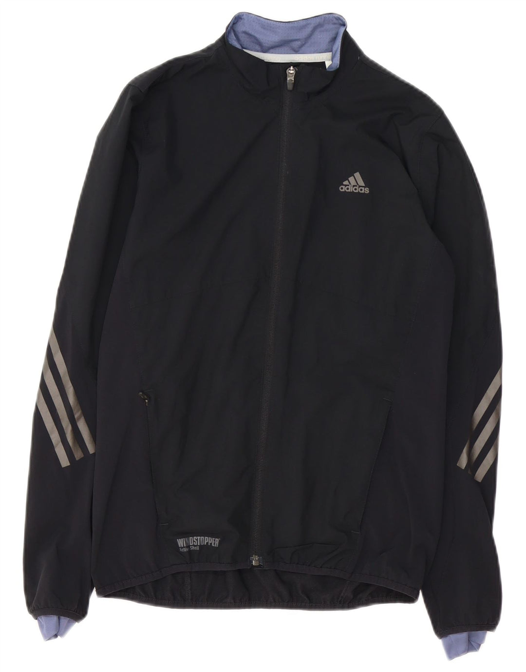Giacca da corsa da donna ADIDAS UK 10 piccola in poliestere nero