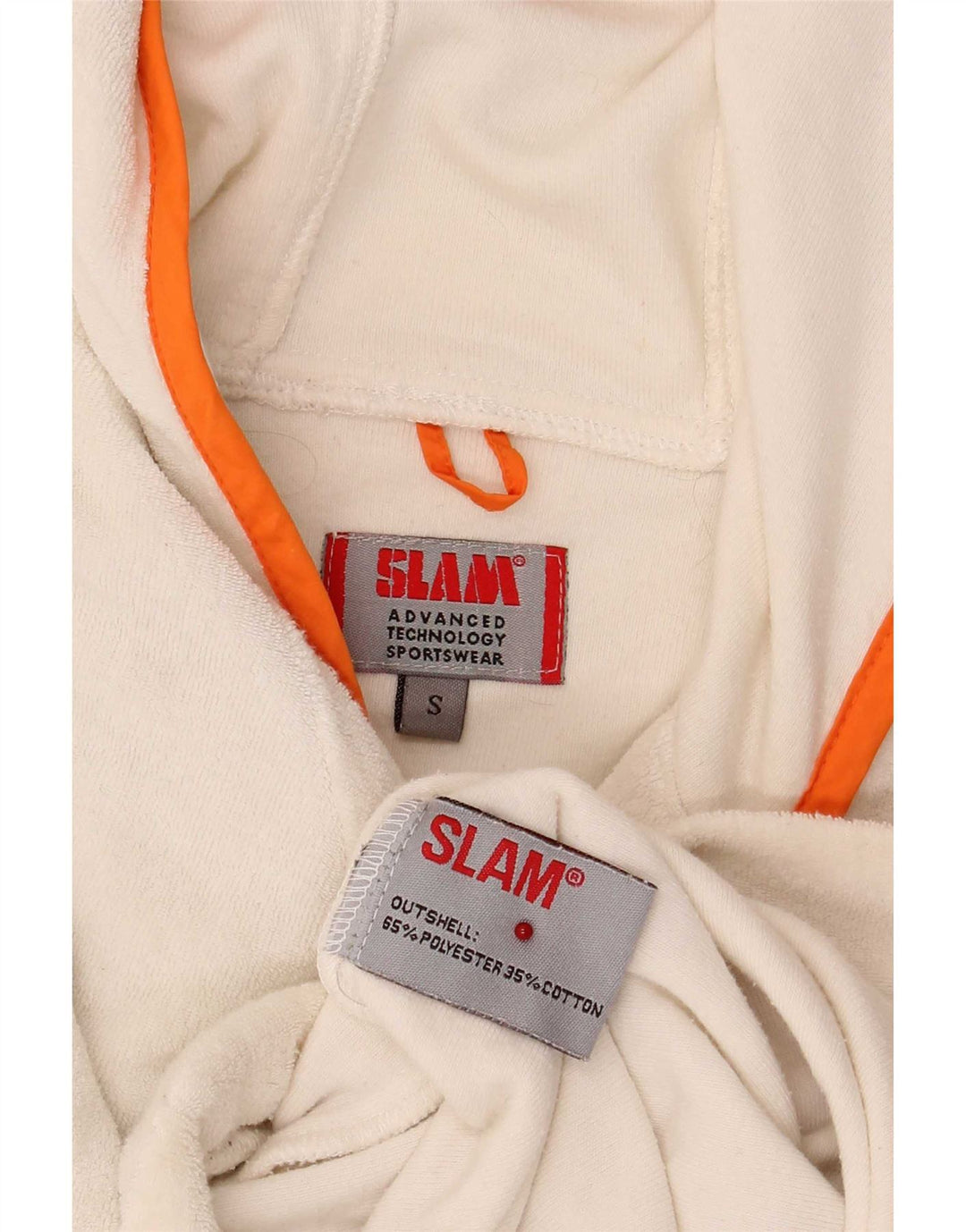 Maglione con cappuccio e zip oversize in pile da donna Slam UK 10 piccolo poliestere bianco