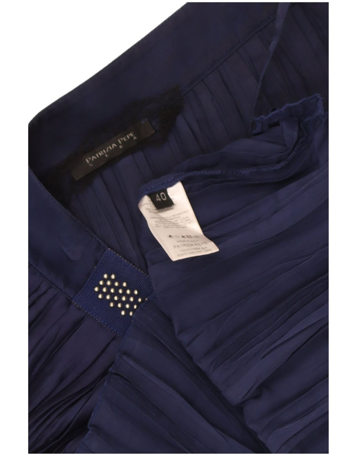 Top Monospalla Donna Patrizia Pepe IT 40 Small Blu Navy Poliestere