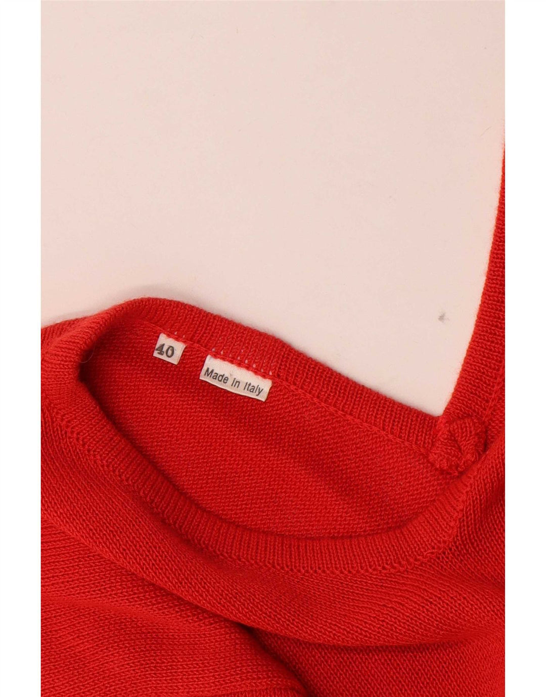 Maglione vintage da donna oversize con scollo a V IT 40 piccolo a righe rosse