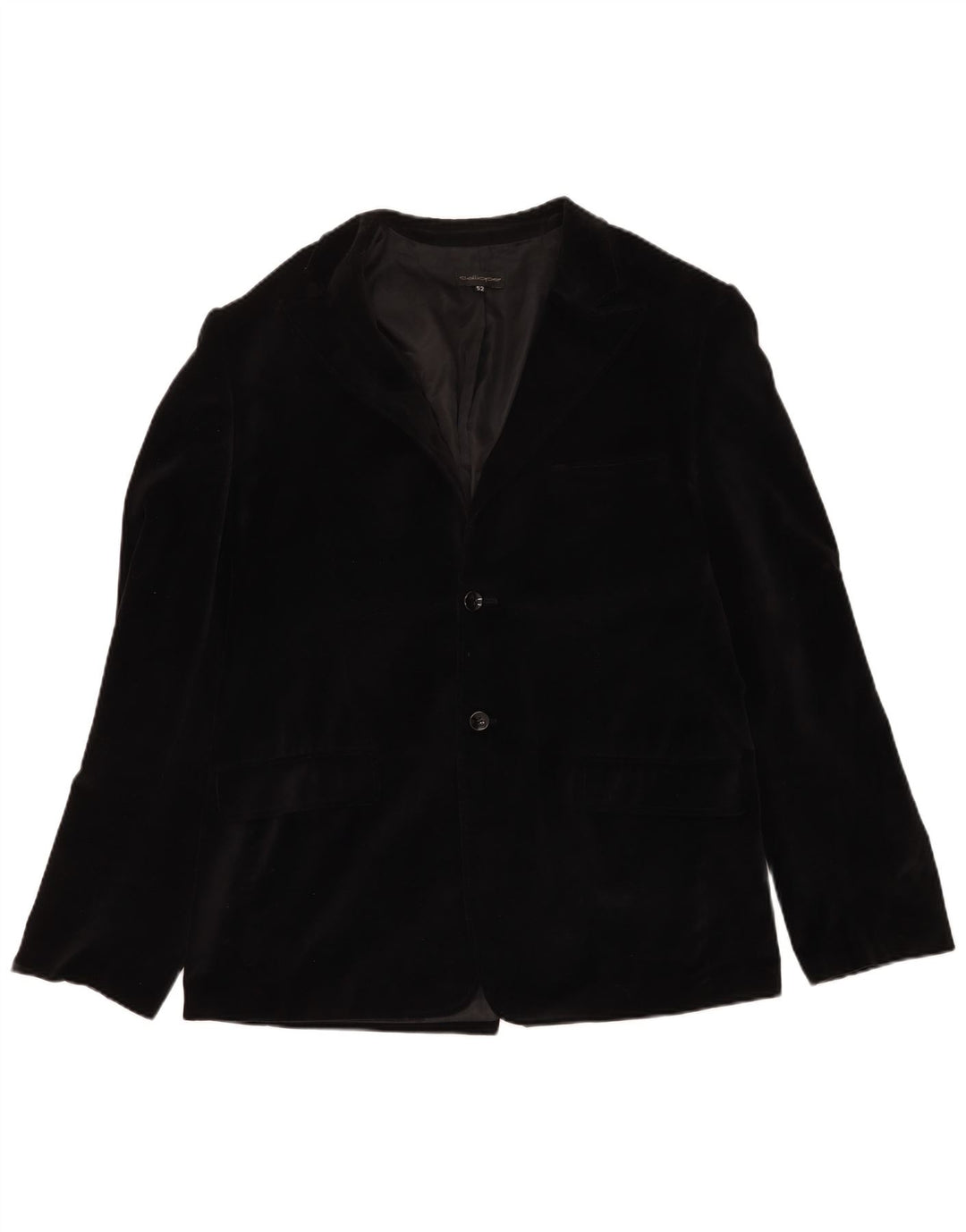 Calliope Giacca Blazer in Velluto da Uomo a 2 Bottoni IT 52 XL Cotone Nero