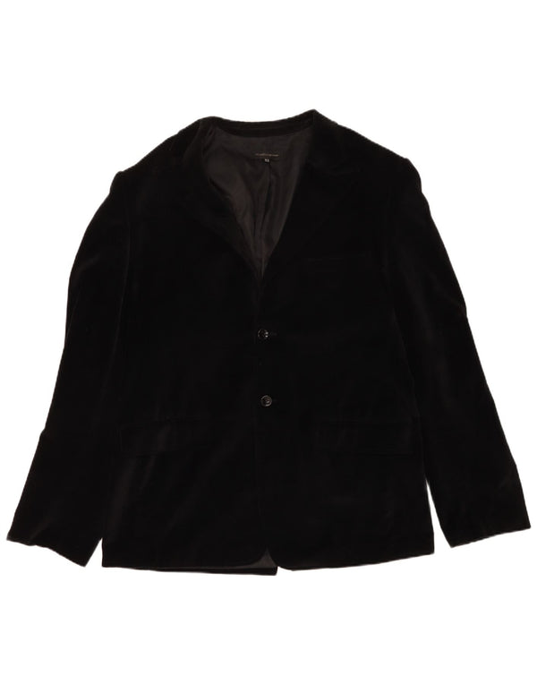 Calliope Giacca Blazer in Velluto da Uomo a 2 Bottoni IT 52 XL Cotone Nero