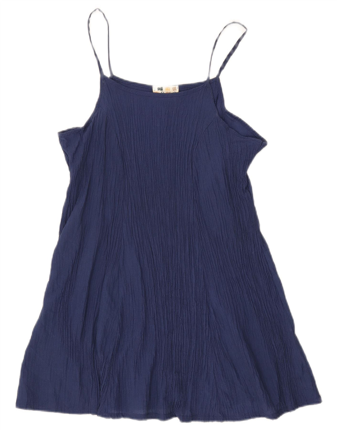 Abito sottoveste da donna VINTAGE UK 14 Large in viscosa blu navy