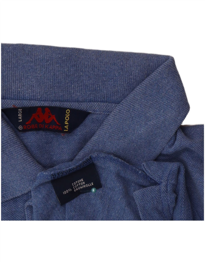 Polo Kappa Uomo Large Blu In Cotone
