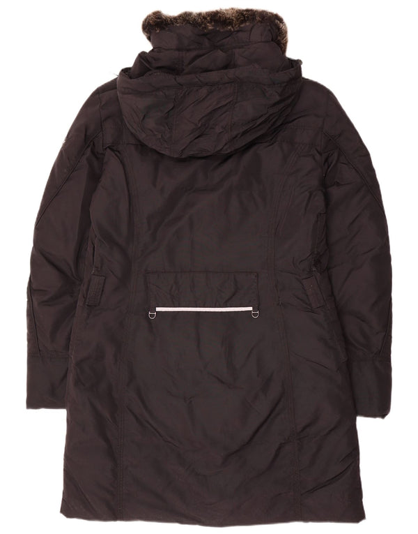 PEUTEREY Cappotto imbottito con cappuccio da donna IT 46 Large Nero Poliammide