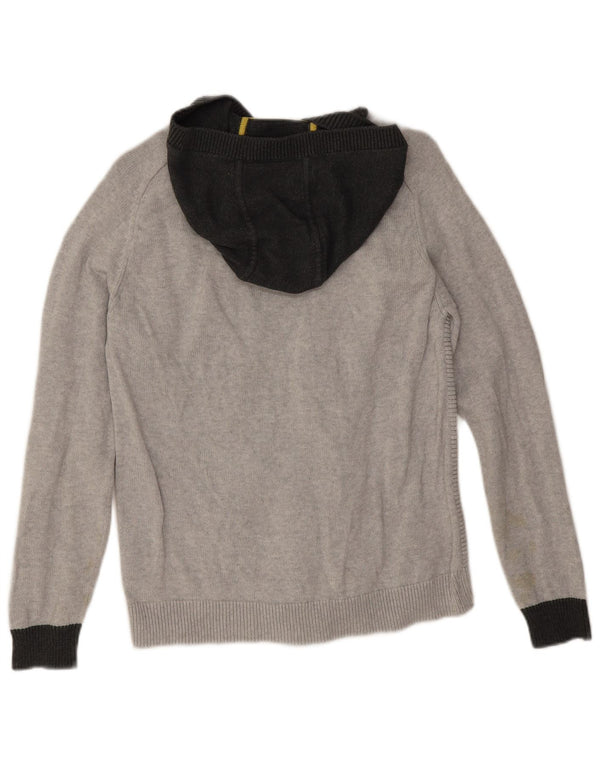 Maglione con cappuccio da ragazzo Hugo Boss 15-16 anni in cotone color block grigio medio