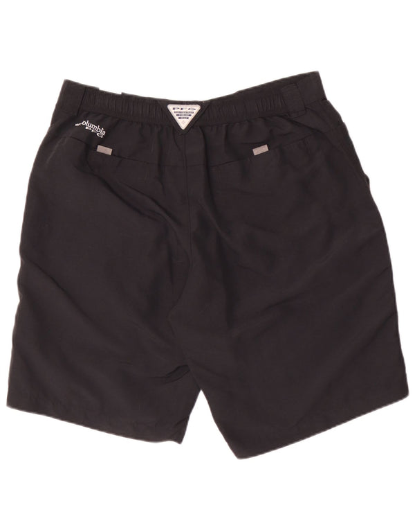 Pantaloncini cargo Columbia Omni-Shade da uomo W34 Large in poliestere nero