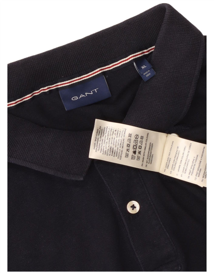 Polo da uomo Gant XL in cotone blu navy