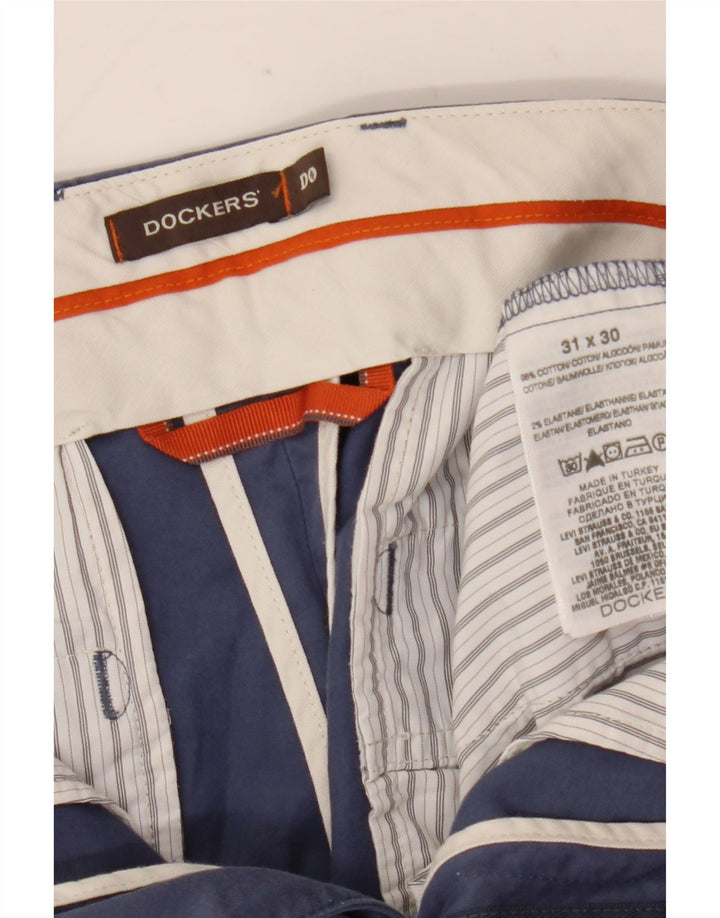 Pantaloni chino slim da uomo Dockers W31 L27 in cotone blu