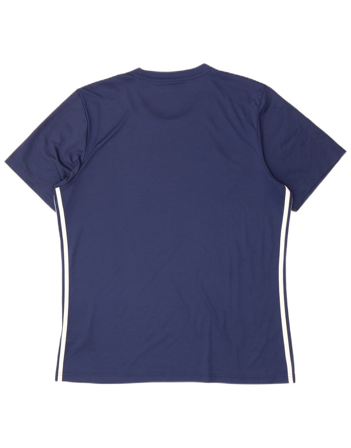 T-shirt ADIDAS da uomo Aeroready slim fit XL blu navy in poliestere