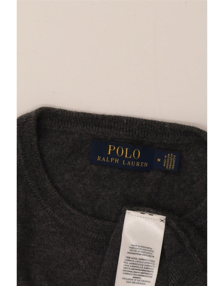 Polo Ralph Lauren Maglione girocollo da uomo in lana grigio medio