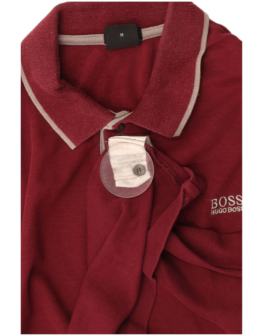 Polo da uomo HUGO BOSS in cotone bordeaux medio