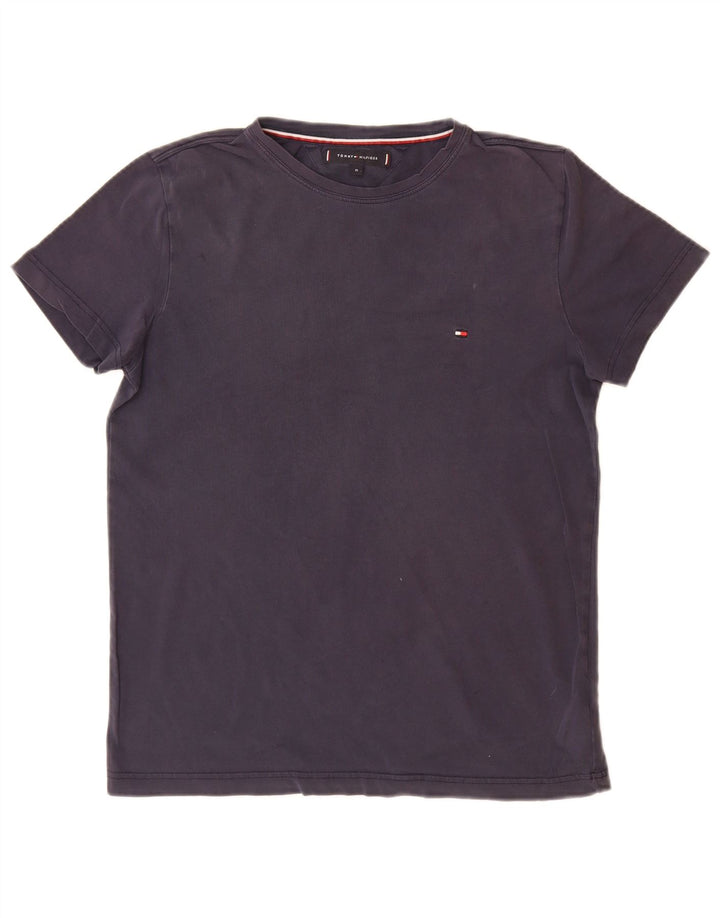 TOMMY HILFIGER T-shirt da uomo Top medio in cotone blu navy