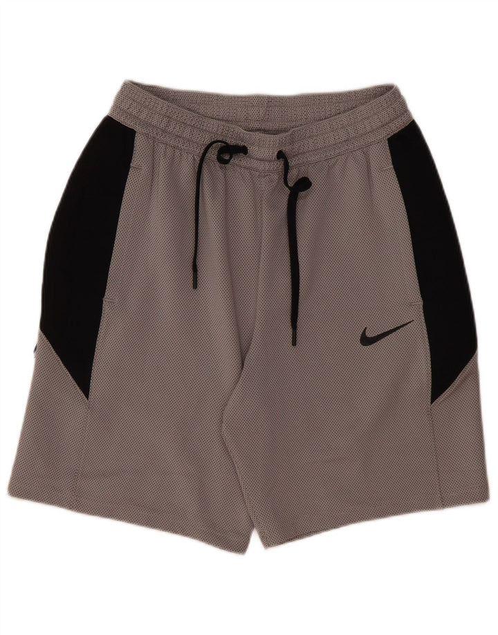 Pantaloncini sportivi Nike Dri Fit da uomo, grandi, in poliestere color block grigio