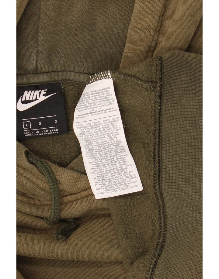 Felpa con cappuccio da uomo Nike Large in cotone kaki