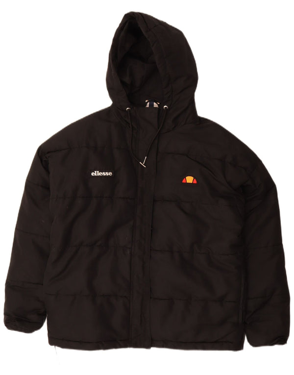Giacca imbottita oversize con cappuccio da donna Ellesse UK 8 Small Poliestere nero