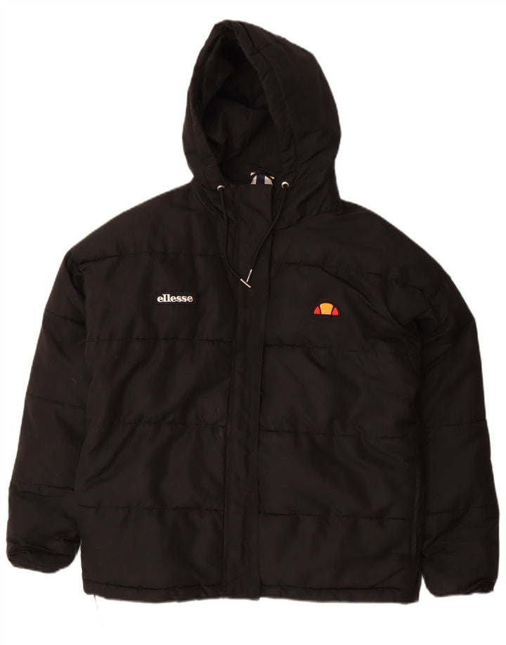 Giacca imbottita oversize con cappuccio da donna Ellesse UK 8 Small Poliestere nero