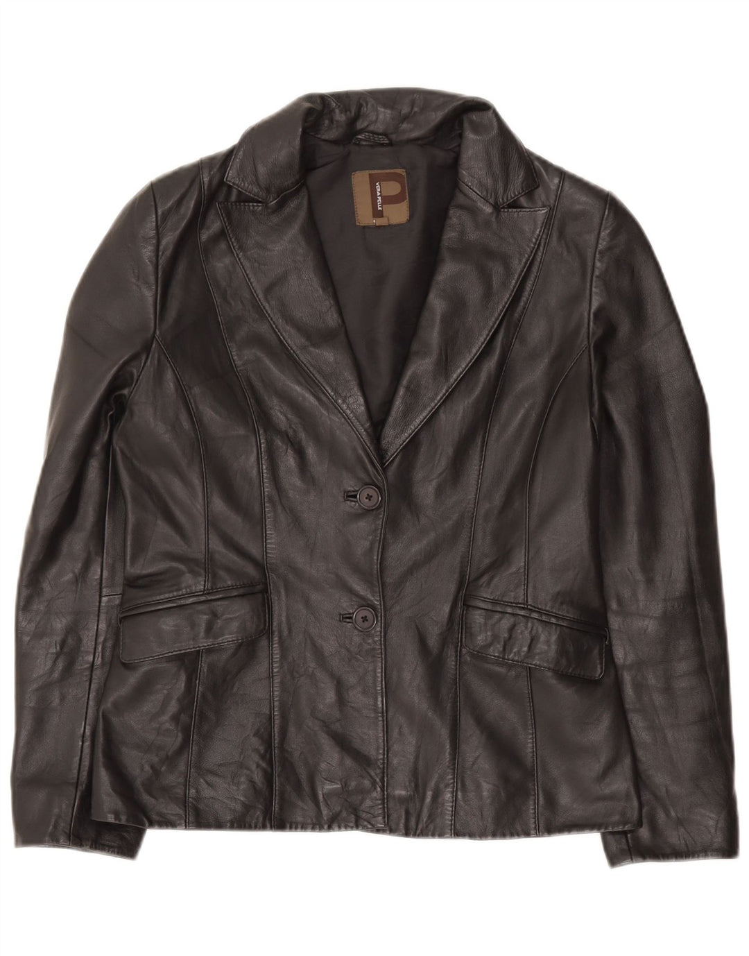 Giacca Blazer Donna 1 Bottone 2 Bottoni Conbipel IT 46 Large Nera in Pelle