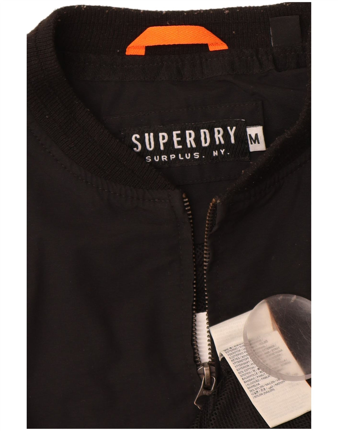 Giubbotto bomber da uomo SUPERDRY UK 38 cotone nero medio