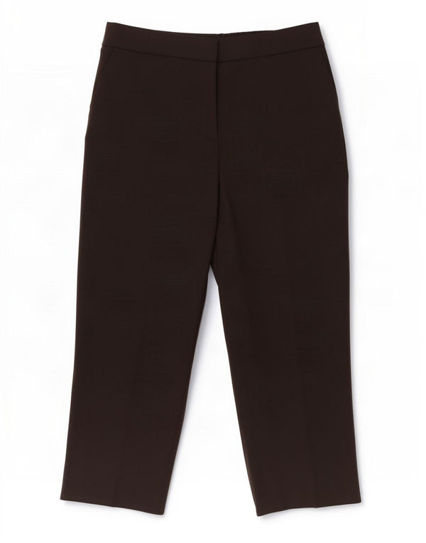 Pantaloni corti dritti da donna Marks & Spencer UK 10 piccoli W28 L23 neri