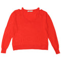 Maglione corto con scollo a V da donna Zara UK 10 piccolo rosso